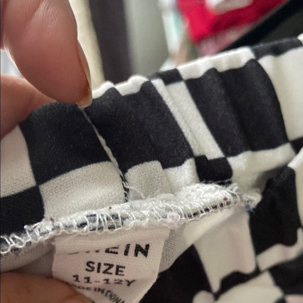 Black and White Checkered Pants
